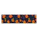 Mid Century Retro Floral 1970s 1960s Pattern 61 Banner and Sign 4  x 1 