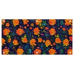 Mid Century Retro Floral 1970s 1960s Pattern 61 Banner and Sign 4  x 2 