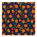 Mid Century Retro Floral 1970s 1960s Pattern 61 Banner and Sign 4  x 4 