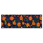 Mid Century Retro Floral 1970s 1960s Pattern 61 Banner and Sign 6  x 2 
