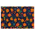 Mid Century Retro Floral 1970s 1960s Pattern 61 Banner and Sign 6  x 4 