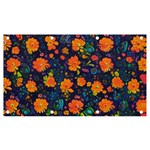 Mid Century Retro Floral 1970s 1960s Pattern 61 Banner and Sign 7  x 4 
