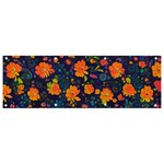 Mid Century Retro Floral 1970s 1960s Pattern 61 Banner and Sign 9  x 3 