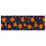 Mid Century Retro Floral 1970s 1960s Pattern 61 Banner and Sign 12  x 4 