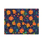 Mid Century Retro Floral 1970s 1960s Pattern 61 35  x 27  Premium Plush Fleece Blanket (Mini)