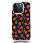 Mid Century Retro Floral 1970s 1960s Pattern 61 iPhone 14 Pro TPU UV Print Case