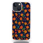Mid Century Retro Floral 1970s 1960s Pattern 61 iPhone 13 mini TPU UV Print Case