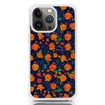 Mid Century Retro Floral 1970s 1960s Pattern 61 iPhone 13 Pro TPU UV Print Case