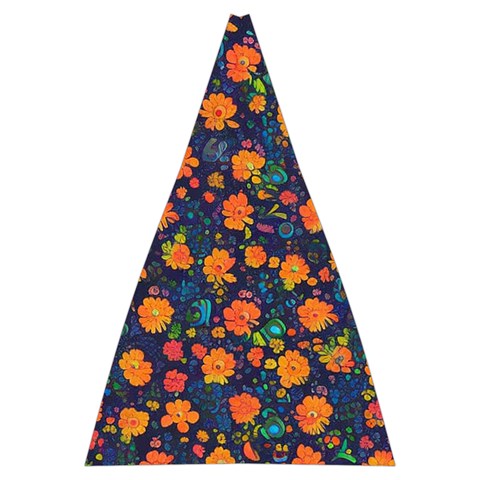 Mid Century Retro Floral 1970s 1960s Pattern 61 Automatic Folding Umbrella with Case (Large) from ArtsNow.com 13.71 x19.92  Umbrella - 8