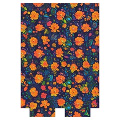 Mid Century Retro Floral 1970s 1960s Pattern 61 Automatic Folding Umbrella with Case (Small) from ArtsNow.com Case