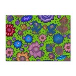 Mid Century Retro Floral 1970s 1960s Pattern 59 Sticker A4 (10 pack)
