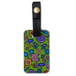 Mid Century Retro Floral 1970s 1960s Pattern 59 Luggage Tag (one side)