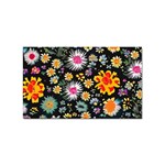 Mid Century Retro Floral 1970s 1960s Pattern 57 Sticker (Rectangular)