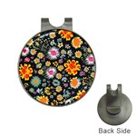 Mid Century Retro Floral 1970s 1960s Pattern 57 Hat Clips with Golf Markers
