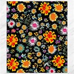 Mid Century Retro Floral 1970s 1960s Pattern 57 Canvas 8  x 10 