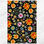 Mid Century Retro Floral 1970s 1960s Pattern 57 Canvas 12  x 18 