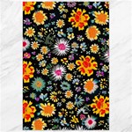 Mid Century Retro Floral 1970s 1960s Pattern 57 Canvas 24  x 36 