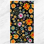 Mid Century Retro Floral 1970s 1960s Pattern 57 Canvas 40  x 72 