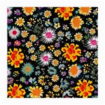 Mid Century Retro Floral 1970s 1960s Pattern 57 Medium Glasses Cloth (2 Sides)