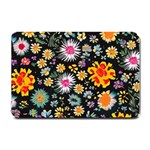 Mid Century Retro Floral 1970s 1960s Pattern 57 Small Doormat
