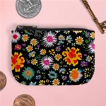 Mid Century Retro Floral 1970s 1960s Pattern 57 Mini Coin Purse