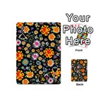 Mid Century Retro Floral 1970s 1960s Pattern 57 Playing Cards 54 Designs (Mini)