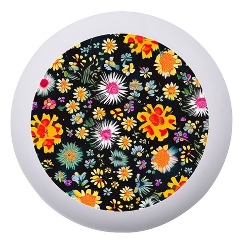 Mid Century Retro Floral 1970s 1960s Pattern 57 Dento Box with Mirror from ArtsNow.com Front