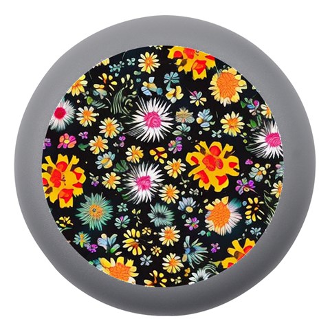 Mid Century Retro Floral 1970s 1960s Pattern 57 Dento Box with Mirror from ArtsNow.com Front