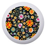 Mid Century Retro Floral 1970s 1960s Pattern 57 Dento Box with Mirror