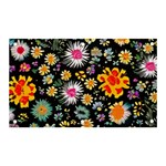 Mid Century Retro Floral 1970s 1960s Pattern 57 Banner and Sign 5  x 3 