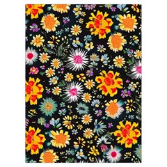 Mid Century Retro Floral 1970s 1960s Pattern 57 Playing Cards Single Design (Rectangle) with Custom Box from ArtsNow.com Card