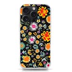 Mid Century Retro Floral 1970s 1960s Pattern 57 iPhone 15 Pro TPU UV Print Case
