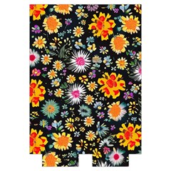 Mid Century Retro Floral 1970s 1960s Pattern 57 Automatic Folding Umbrella with Case (Large) from ArtsNow.com Case