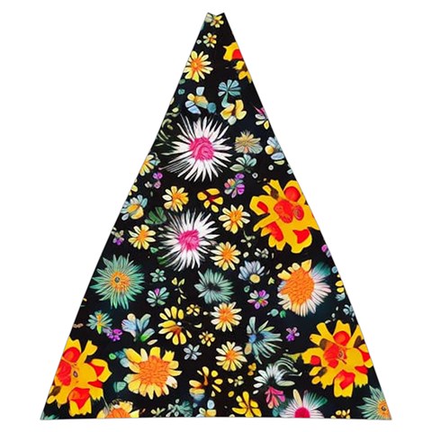 Mid Century Retro Floral 1970s 1960s Pattern 57 Automatic Folding Umbrella with Case (Medium) from ArtsNow.com 17.22 x19.95  Umbrella - 2