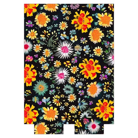 Mid Century Retro Floral 1970s 1960s Pattern 57 Automatic Folding Umbrella with Case (Medium) from ArtsNow.com Case