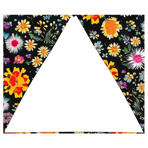 Mid Century Retro Floral 1970s 1960s Pattern 57 Automatic Folding Umbrella with Case (Small) from ArtsNow.com 19.98 x16.78  Umbrella - 4