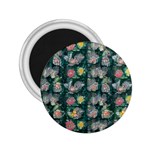 Mid Century Retro Floral 1970s 1960s Pattern 62 2.25  Magnets