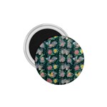 Mid Century Retro Floral 1970s 1960s Pattern 62 1.75  Magnets