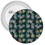 Mid Century Retro Floral 1970s 1960s Pattern 62 3  Buttons