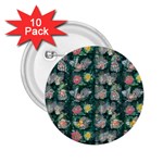 Mid Century Retro Floral 1970s 1960s Pattern 62 2.25  Buttons (10 pack) 
