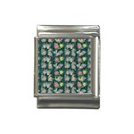 Mid Century Retro Floral 1970s 1960s Pattern 62 Italian Charm (13mm)