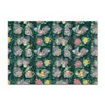 Mid Century Retro Floral 1970s 1960s Pattern 62 Sticker A4 (100 pack)