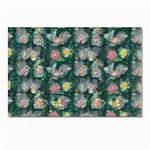 Mid Century Retro Floral 1970s 1960s Pattern 62 Postcards 5  x 7  (Pkg of 10)