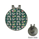 Mid Century Retro Floral 1970s 1960s Pattern 62 Hat Clips with Golf Markers