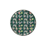Mid Century Retro Floral 1970s 1960s Pattern 62 Hat Clip Ball Marker (4 pack)