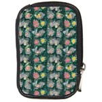 Mid Century Retro Floral 1970s 1960s Pattern 62 Compact Camera Leather Case