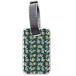 Mid Century Retro Floral 1970s 1960s Pattern 62 Luggage Tag (two sides)
