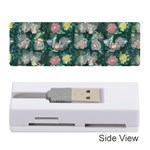 Mid Century Retro Floral 1970s 1960s Pattern 62 Memory Card Reader (Stick)