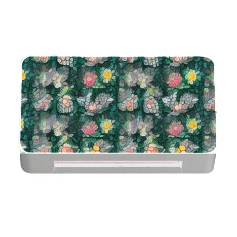Mid Century Retro Floral 1970s 1960s Pattern 62 Memory Card Reader with CF from ArtsNow.com Front