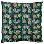 Mid Century Retro Floral 1970s 1960s Pattern 62 Large Cushion Case (One Side)